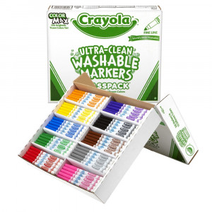 BIN588211 - Crayola Washable Classpack 10 Asst Colors 200 Ct Fine Tip in Markers