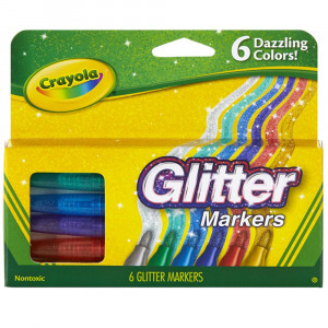 BIN588629 - Crayola Glitter Markers 6 Colors in Markers