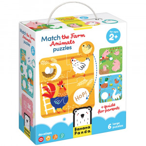 Match the Farm Animals Puzzles, Age 2+ - BPN49168 | Banana Panda | Puzzles