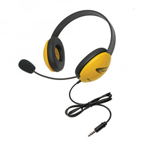 Listening First Headsets with Single 3.5mm plugs, Yellow - CAF2800YLT | Califone International | Headphones