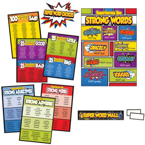 CD-110311 - Super Power Super Word Choices Bulletin Board Set in Language Arts