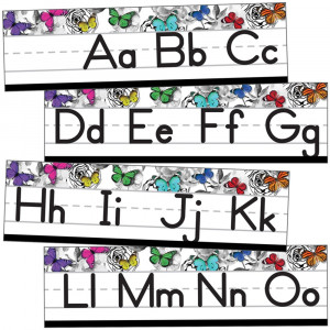 CD-110428 - Alphabet Line Manuscript Mini Bb St Woodland Whimsy in Classroom Theme