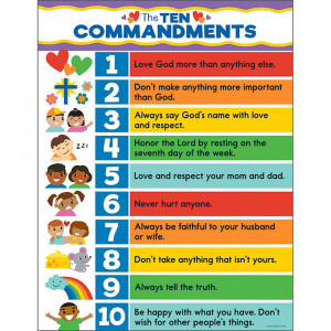 CD-114289 - Ten Commandments Chart in Motivational