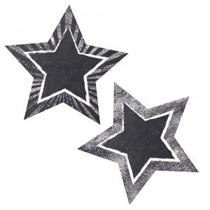 CD-120548 - Stars Chalkboard Stars Cut Outs School Girl Style in Accents