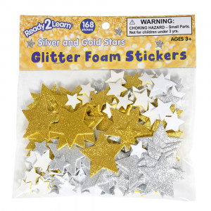 Glitter Foam Stickers - Stars - Silver and Gold - CE-10083 | Learning Advantage | Stickers