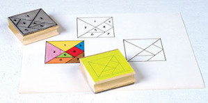 CE-915 - Tangram Stamps Set Of 2 in Stamps & Stamp Pads