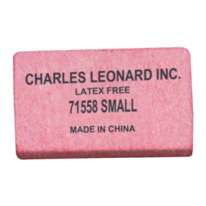 Pencil Eraser - Synthetic - Latex Free - Block Shape - Small - 80/box - CHL71558 | Charles Leonard | Erasers