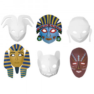 CK-4653 - Multi Cultural Dimensional Masks 24Pk in Art & Craft Kits
