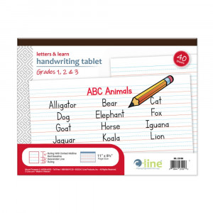 Letters & Learn Handwriting Tablet, 40 Sheets, 11 x 8-1/2" - CLI23100 | C-Line Products Inc | Handwriting Paper"