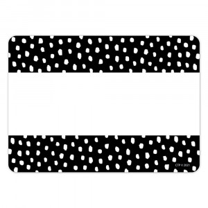 Messy Dots on Black Labels, 3-1/2" x 2-1/2", Pack of 36 - CTP10616 | Creative Teaching Press | Name Tags
