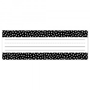 Messy Dots on Black Name Plates, 9-1/2" x 3-1/4", Pack of 36 - CTP10620 | Creative Teaching Press | Name Plates
