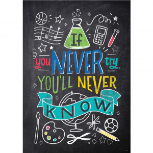 If You Never Try... Inspire U Poster - CTP10842 | Creative Teaching Press | Motivational