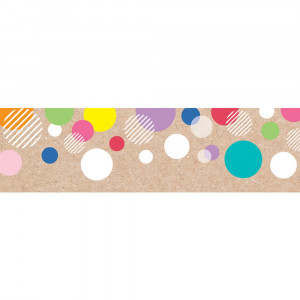 Krafty Pop Colorful Kraft Bubbles EZ Border, 48 Feet - CTP10908 | Creative Teaching Press | Border/Trimmer