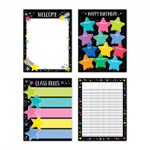 Star Bright Classroom Essentials 4-Chart Pack - CTP10989 | Creative Teaching Press | Classroom Theme