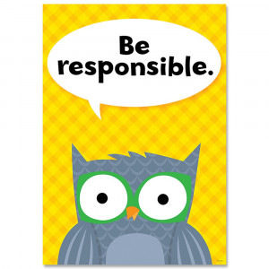 CTP8693 - Be Responsible Woodland Friends Inspire U Poster in Inspirational