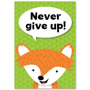 CTP8696 - Never Give Up Woodland Friends Inspire U Poster in Inspirational