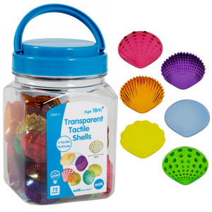Tactile Shells - Transparent - Mini Jar - Set of 72 - CTU13841 | Learning Advantage | Hands-On Activities