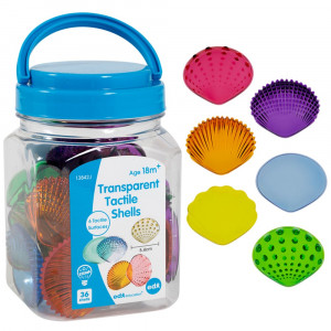 Tactile Shells - Transparent - Mini Jar - Set of 36 - CTU13842 | Learning Advantage | Hands-On Activities
