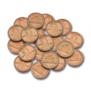 CTU7521 - Plastic Coins 100 Pennies in Money