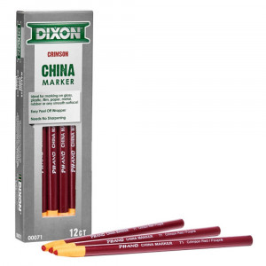 Phano China Markers, Crimson Red, Pack of 12 - DIX00071 | Dixon Ticonderoga Company | Markers