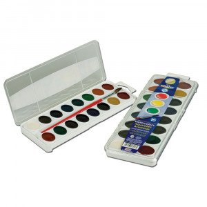DIX16016 - 16 Washable Water Color Set W/Brush in Paint