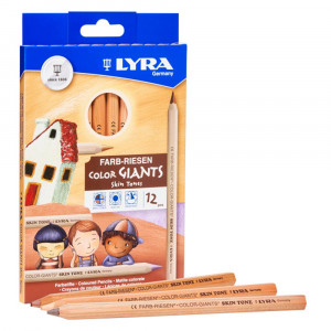 Color Giant Colored Pencils, 6.25mm, Skin Tones, 12 Colors - DIX3931124 | Dixon Ticonderoga Company | Colored Pencils