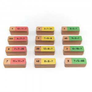 Wooden Multiplication Dominoes - EA-353 | Polydron | Games
