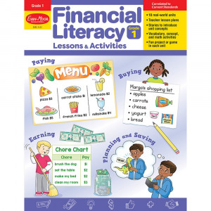Financial Literacy Lessons & Activities, Grade 1 - EMC3121 | Evan-Moor | Money