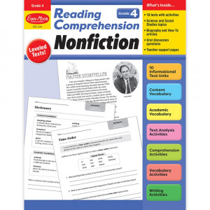Reading Comprehension: Nonfiction, Grade 4 - EMC3264 | Evan-Moor | Comprehension