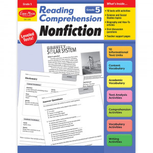 Reading Comprehension: Nonfiction, Grade 5 - EMC3265 | Evan-Moor | Comprehension