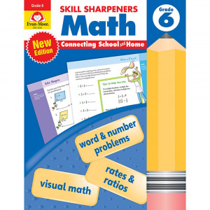Skill Sharpeners: Math, Grade 6 - EMC8256 | Evan-Moor | Activity Books
