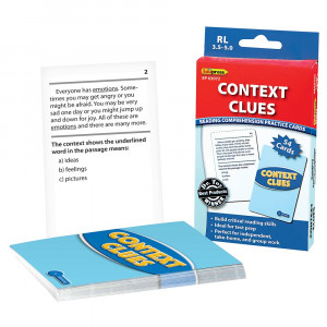 Reading Comprehension Practice Cards: Context Clues (Blue Level) - EP-63072 | Teacher Created Resources | Cards