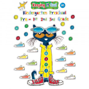 EP-63922 - Pete The Cat Keeping It Cool Bulletin Board Set in Classroom Theme