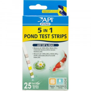 API Pondcare 5-in-1 Pond Test Strips - 25 count - EPP-AP164F | API | 2052