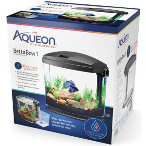 Aqueon BettaBow 1 with Quick Clean Technology Aquarum Kit Black - 1 gallon - EPP-AU00190 | Aqueon | 2053