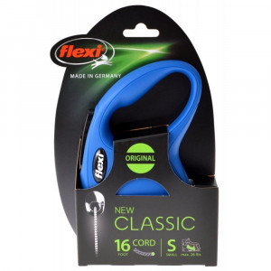 Flexi New Classic Retractable Cord Leash - Blue - Small - 16' Lead (Pets up to 26 lbs) - EPP-FL10471 | Flexi | 1731