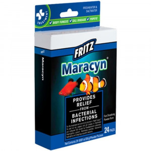 Fritz Maracyn Bacterial Treatment Powder for Freshwater and Saltwater Aquariums - 24 Count - EPP-FR46040 | Fritz Aquatics | 2060