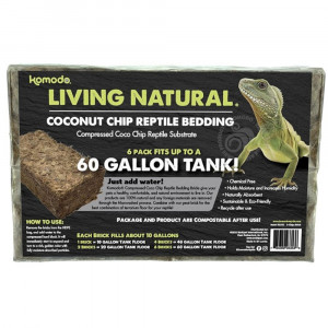 Komodo Living Natural Coconut Chip Reptile Bedding Brick - 3 count - EPP-KO93353 | Komodo | 2111