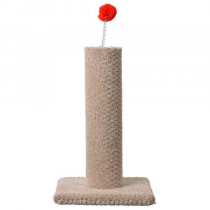 Classy Kitty Carpeted Cat Post with Spring Toy - 16in. High (Assorted Colors) - EPP-NA49001 | North American Pet Products | 1931