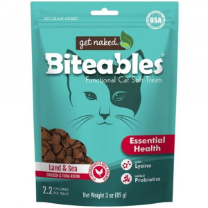Get Naked Essential Health Biteables Soft Cat Treats Land and Sea Flavor - 3 oz - EPP-NB91267 | Get Naked | 1945
