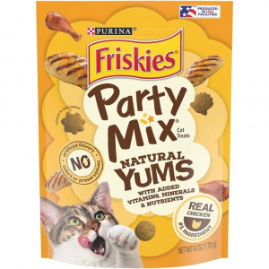 Friskies Party Mix Cat Treats Natural Yums With Real Chicken - 6 oz - EPP-PR96464 | Friskies | 1945