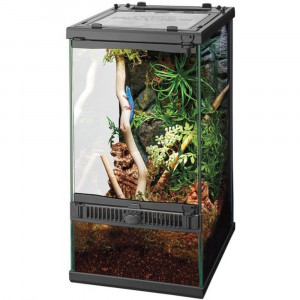 Zilla Front Opening Terrarium with Realistic Rock Foam Background 8L x 10"W x 15"H - 1 count - EPP-RP00081 | Zilla | 2143"