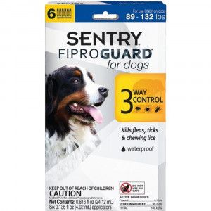 Sentry FiproGuard for Dogs - Dogs 89-132 lbs (6 Doses) - EPP-SG03073 | Sentry | 1964