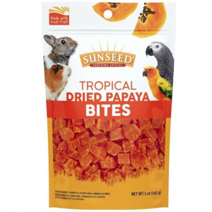 Sunseed Tropical Dried Papaya Bites for Birds and Small Animals  - 5 oz - EPP-V33019 | Sunseed | 2167