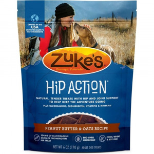 Zukes Hip Action Dog Treats - Peanut Butter & Oats Recipe - 6 oz - EPP-ZK21052 | Zukes | 1996