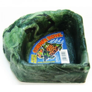 Zoo Med Repti Rock Corner Bowl - Small (4.75 Long x 4.75" Wide) - EPP-ZM92520 | Zoo Med | 2112"