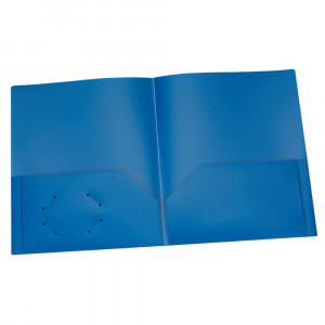 Poly Two Pocket Portfolio, Blue, Pack of 25 - ESS76019 | Tops Products | Folders