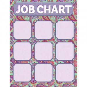 Positively Paisley Class Jobs Chart, 17 x 22" - EU-837494 | Eureka | Classroom Theme"