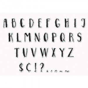 EU-845332 - White Terrazzo 4In Deco Letters Simply Sassy in Letters