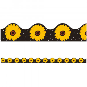 The Hive Black Floral Deco Trim, 37 Feet - EU-845670 | Eureka | Border/Trimmer